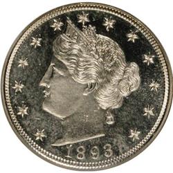 1893 5C Cameo PR65 NGC