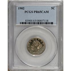 1902 5C Cameo PR65 PCGS