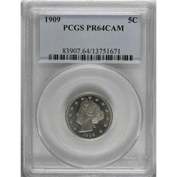 1909 5C Cameo PR64 PCGS
