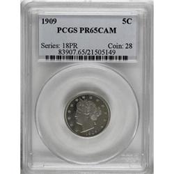 1909 5C Cameo PR65 PCGS