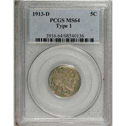 1913-D 5C Type One MS64 PCGS