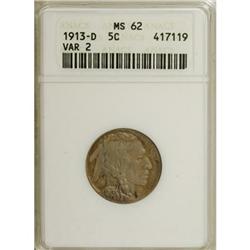 1913-D 5C Type Two MS62 ANACS