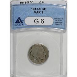 1913-S 5C Type Two G6 ANACS