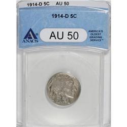 1914-D 5C AU50 ANACS