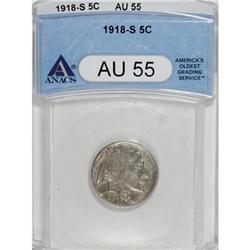1918-S 5C AU55 ANACS