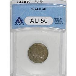 1924-D 5C AU50 ANACS