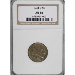 1924-D 5C AU58 NGC