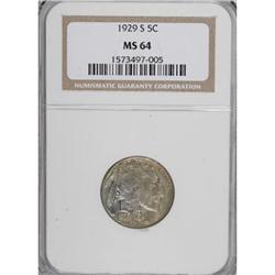 1929-S 5C MS64 NGC