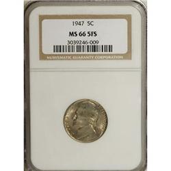 1947 5C Full Steps MS66 NGC