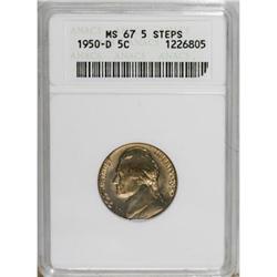 1950-D 5C Full Steps MS67 ANACS