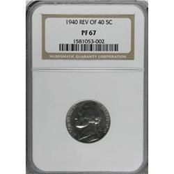1940 5C Reverse of 1940 PR67 NGC
