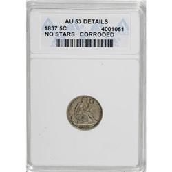 1837 H10C Large Date (Curl Top 1) AU53 ANACS
