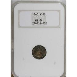 1860 H10C MS64 NGC