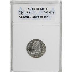 1821 10C Large Date AU50 ANACS