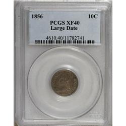 1856 10C Large Date XF40 PCGS