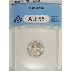 1859-O 10C AU55 ANACS