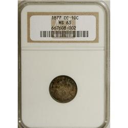 1877-CC 10C MS63 NGC