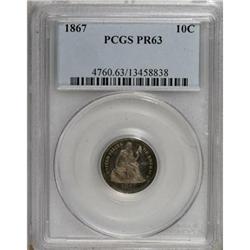 1867 10C PR63 PCGS