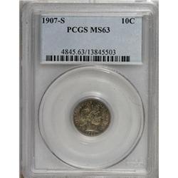 1907-S 10C MS63 PCGS