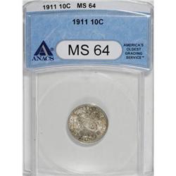 1911 10C MS64 ANACS