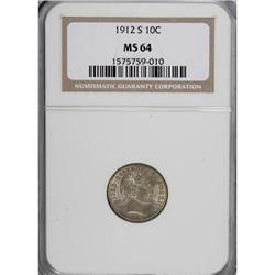 1912-S 10C MS64 NGC