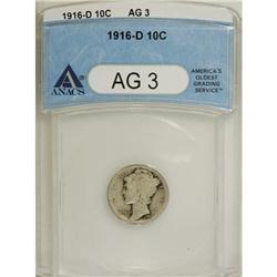 1916-D 10C AG3 ANACS