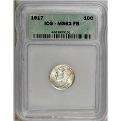 1917 10C Full Bands MS63 ICG