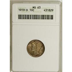 1919-D 10C MS63 ANACS