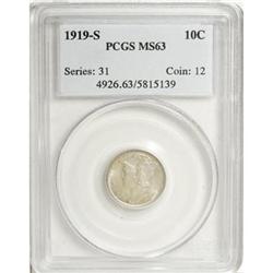 1919-S 10C MS63 PCGS