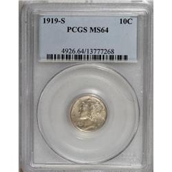 1919-S 10C MS64 PCGS