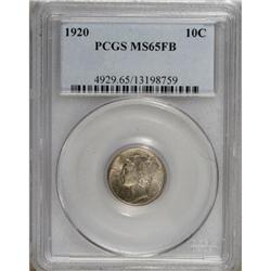 1920 10C Full Bands MS65 PCGS