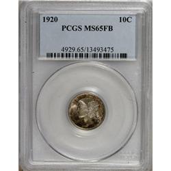 1920 10C Full Bands MS65 PCGS