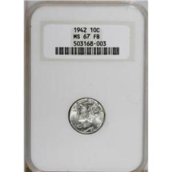 1942 10C Full Bands MS67 NGC