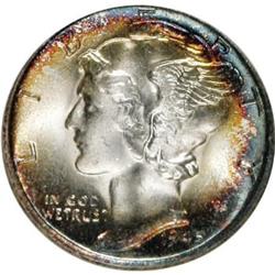 1945-S 10C Micro S MS67 NGC