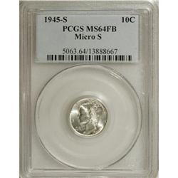 1945-S 10C Micro S Full Bands MS64 PCGS
