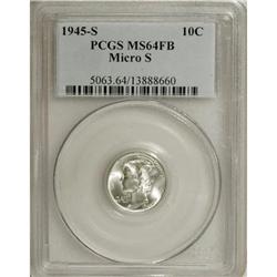 1945-S 10C Micro S Full Bands MS64 PCGS