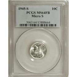 1945-S 10C Micro S Full Bands MS64 PCGS