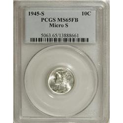 1945-S 10C Micro S Full Bands MS65 PCGS