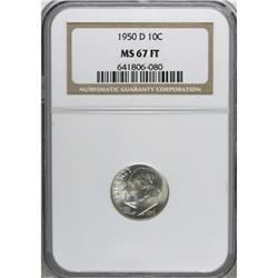 1950-D 10C Full Bands MS67 NGC