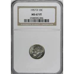 1957-D 10C Full Bands MS67 NGC