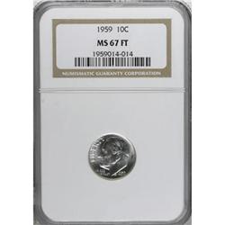 1959 10C Full Bands MS67 NGC