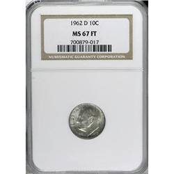 1962-D 10C Full Bands MS67 NGC