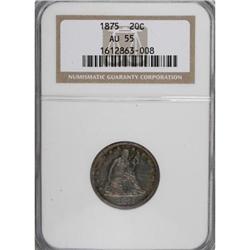 1875 20C AU55 NGC