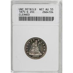 1875-S 20C AU55 ANACS