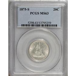 1875-S 20C MS63 PCGS