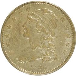 1835 25C AU50 PCGS