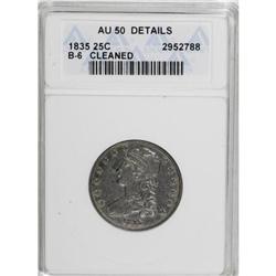1835 25C AU50 ANACS