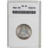 Image 1 : 1862 25C MS63 ANACS