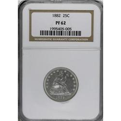 1882 25C PR62 NGC