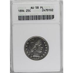 1894 25C AU58 ANACS